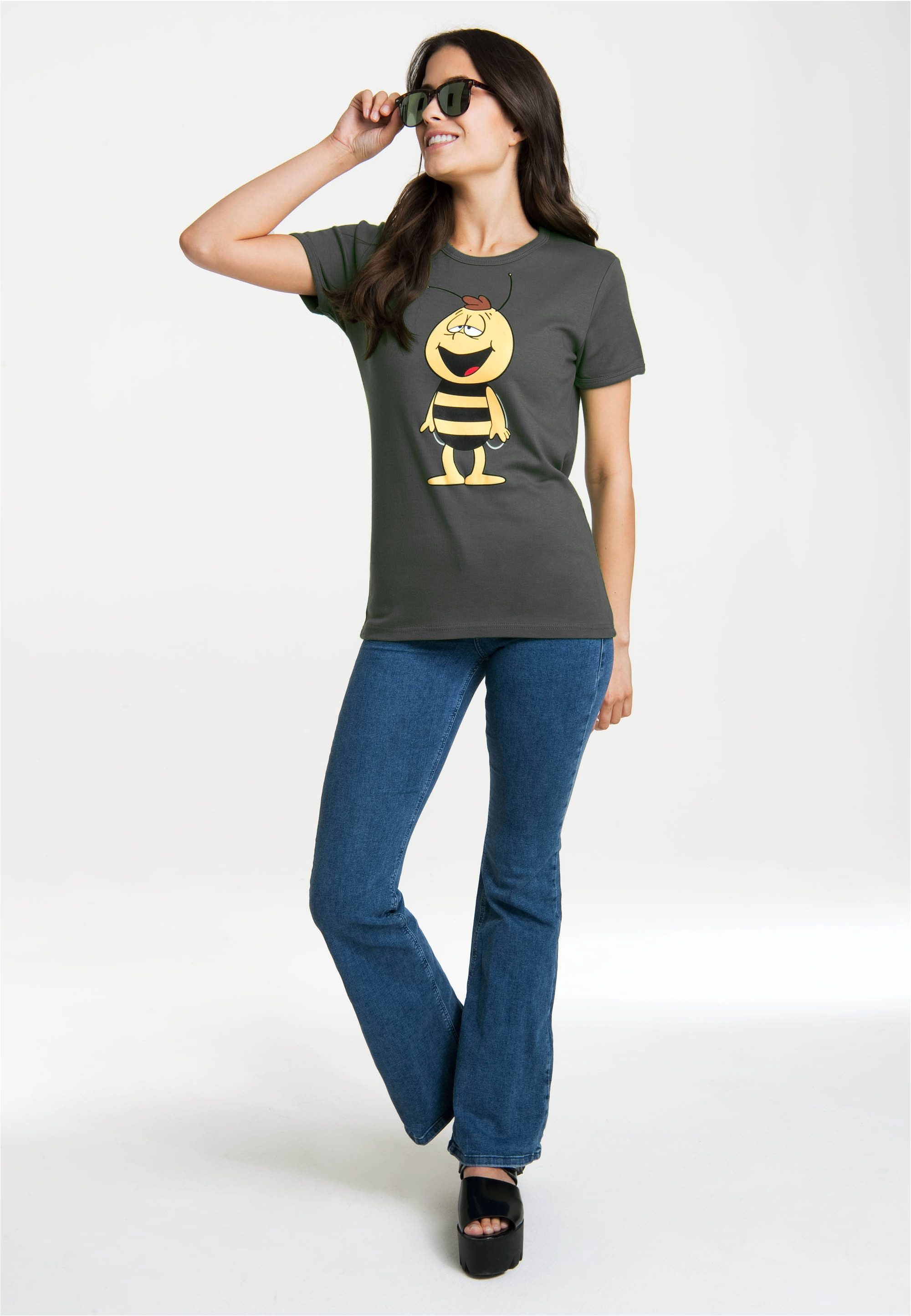 LOGOSHIRT T-Shirt Die Biene Maja - Willi mit coolem Print