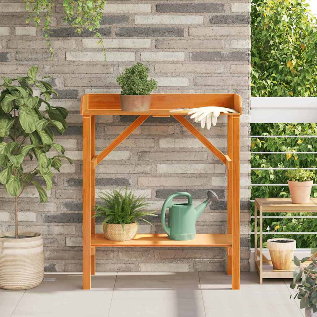 vidaXL Blumenständer Pflanztisch Braun 75 x 40 x 90 cm Massives Kiefernholz (1 St)