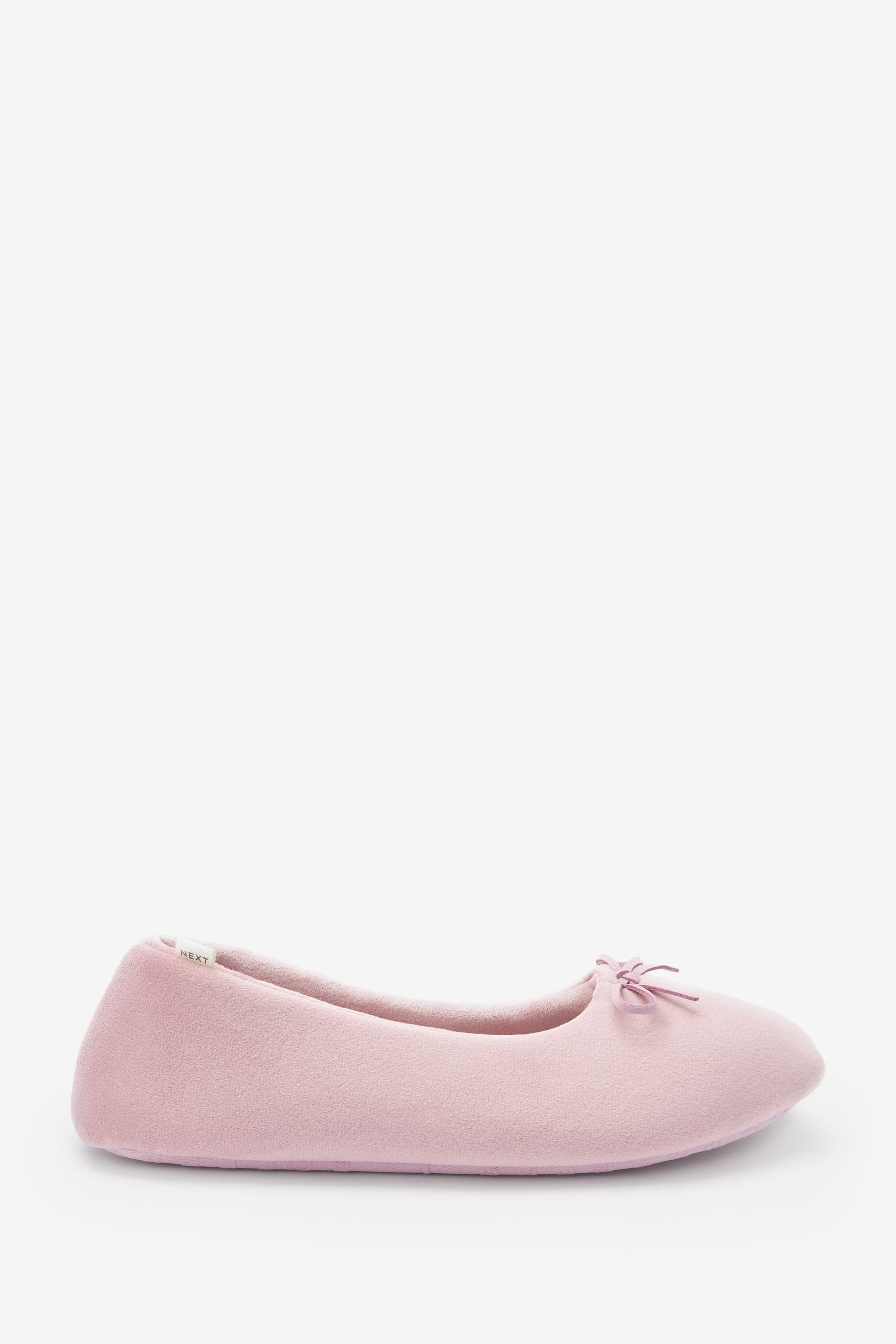 Next Ballerina Slippers Aus Velours Hausballerinas 1 Tlg Pink