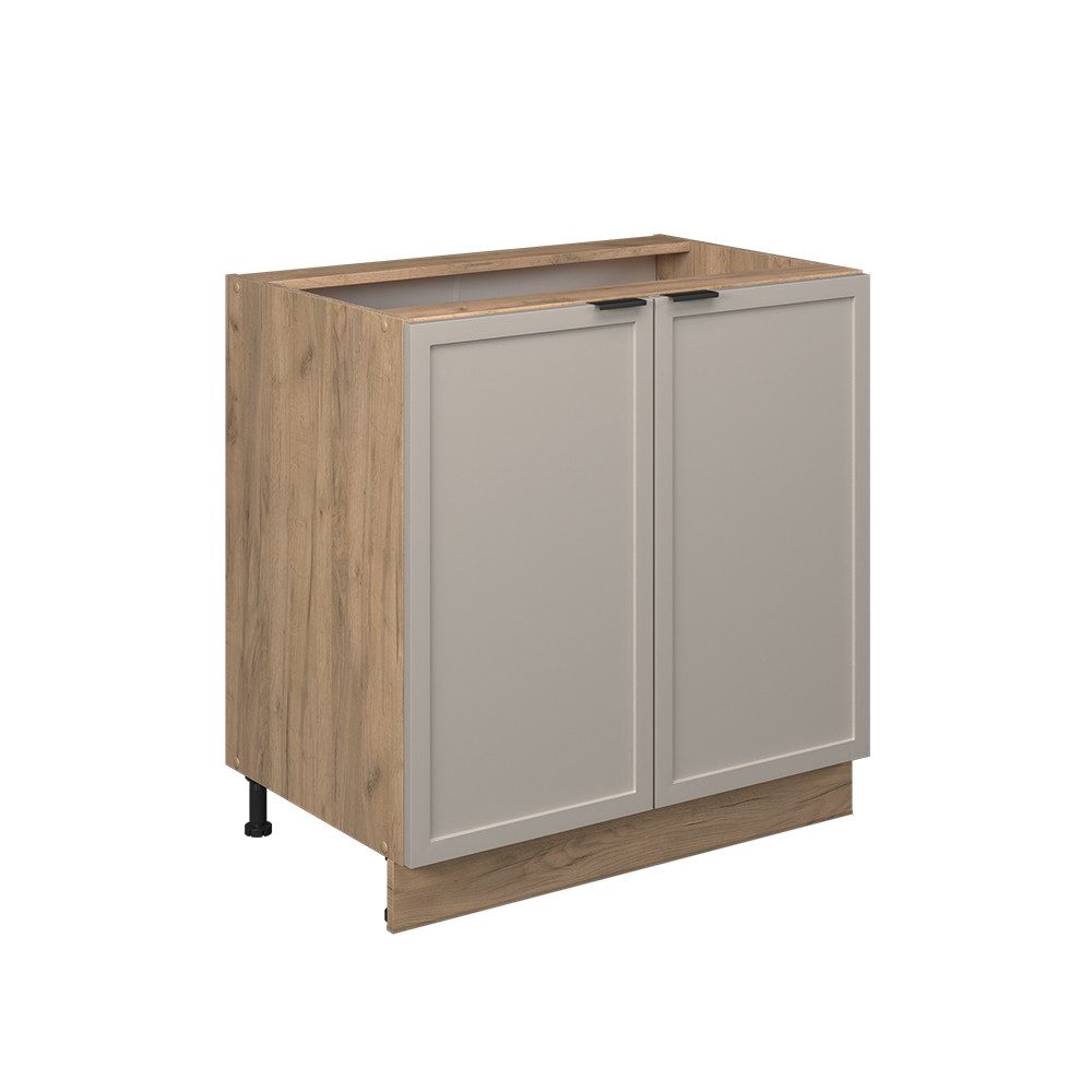 Vicco Spülenunterschrank Fame-Line, GrauBeige/Goldkraft Eiche, 80 günstig online kaufen