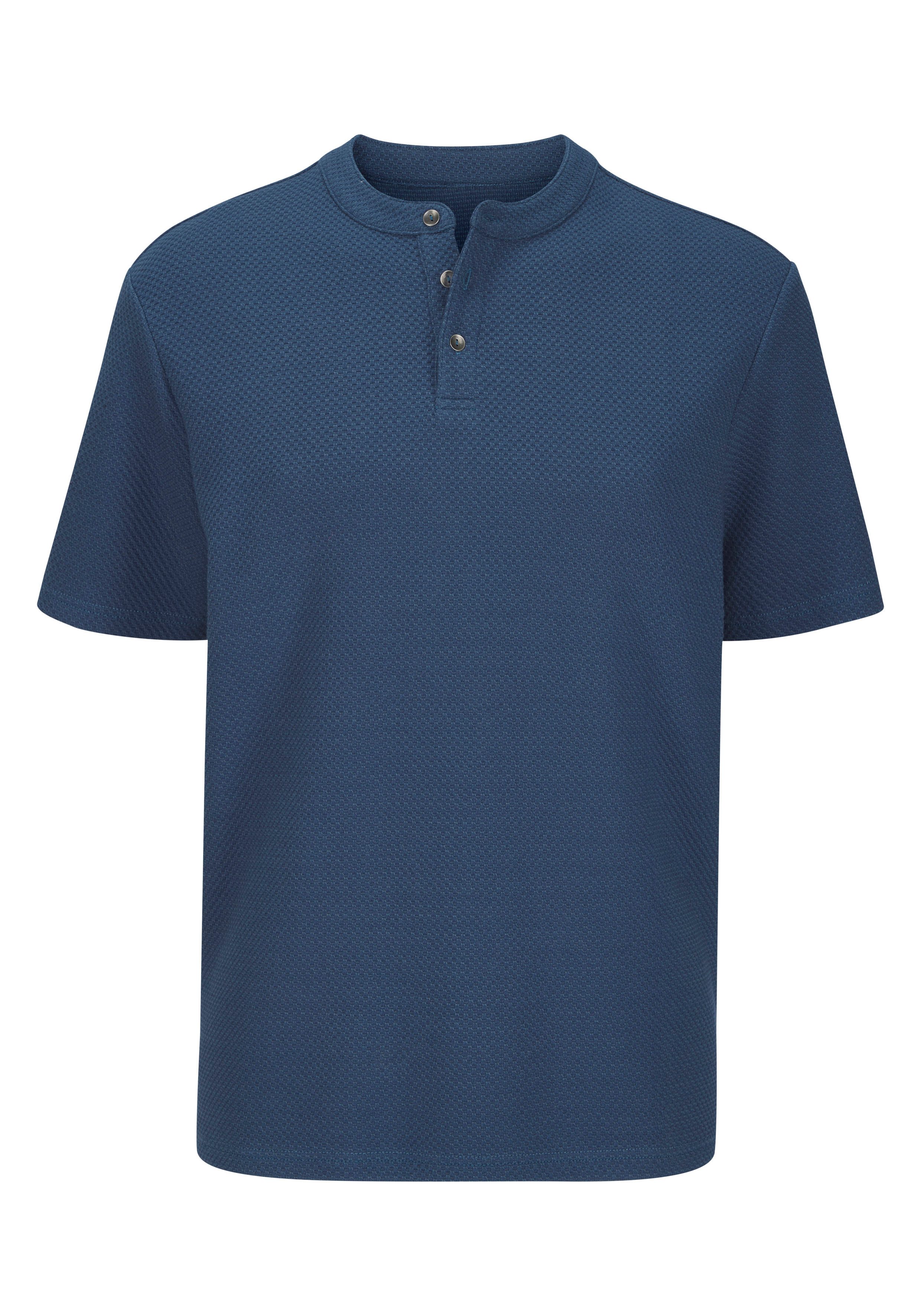 John Devin T-Shirt Kurzarm-Poloshirt aus Struktur-Qualität mit modischem St günstig online kaufen