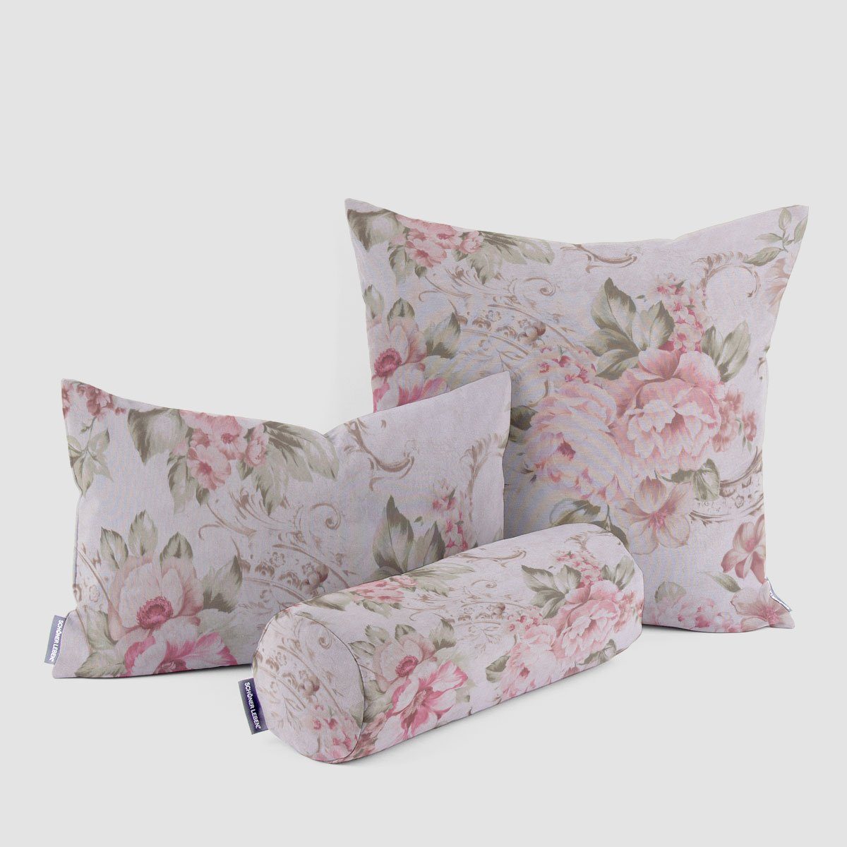 SCHÖNER LEBEN. Dekokissen SCHÖNER LEBEN. Kissenhülle Pfingstrosen Blüten Or günstig online kaufen