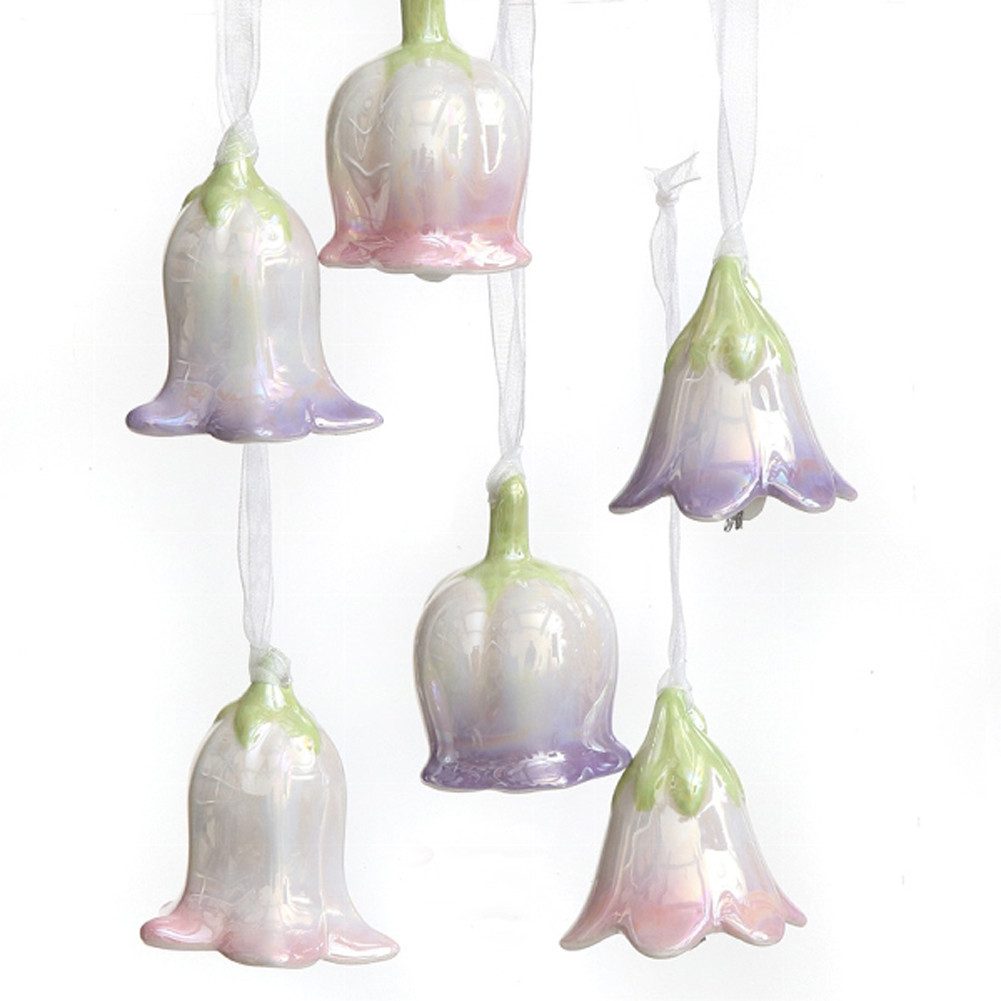 LB H&F Lilienburg Dekofigur 6er SET Anhänger Hänger Deko Frühling Frühjahr Frühlingsdeko (hinhängen Ast Dekozweig Astbündel Fenster Tür Eingang basteln Geschenk Ideen bunt Blumen Mitbringsel Ostern Gastgeschenk Zweige kaufen zum Hängen Osterhänger Osteranhänger Osterdeko Dekoration Sommer Dekoaufhänger Fensterdeko Hängedekoration Fensteranhänger Geschenk Idee basteln selber machen dekorieren kaufen Mitbringsel Muttertag Sommer Dekoast Wohnzimmer drinnen Fensterbank Fensterbrett figur Aufsteller Flur hängend innen pastell porzellan, Frühjahr Ostern Osterdeko rosa weiß lila anhängen aufhängen), Hängedeko Dekohänger Blume Blüte Porzellan Keramik