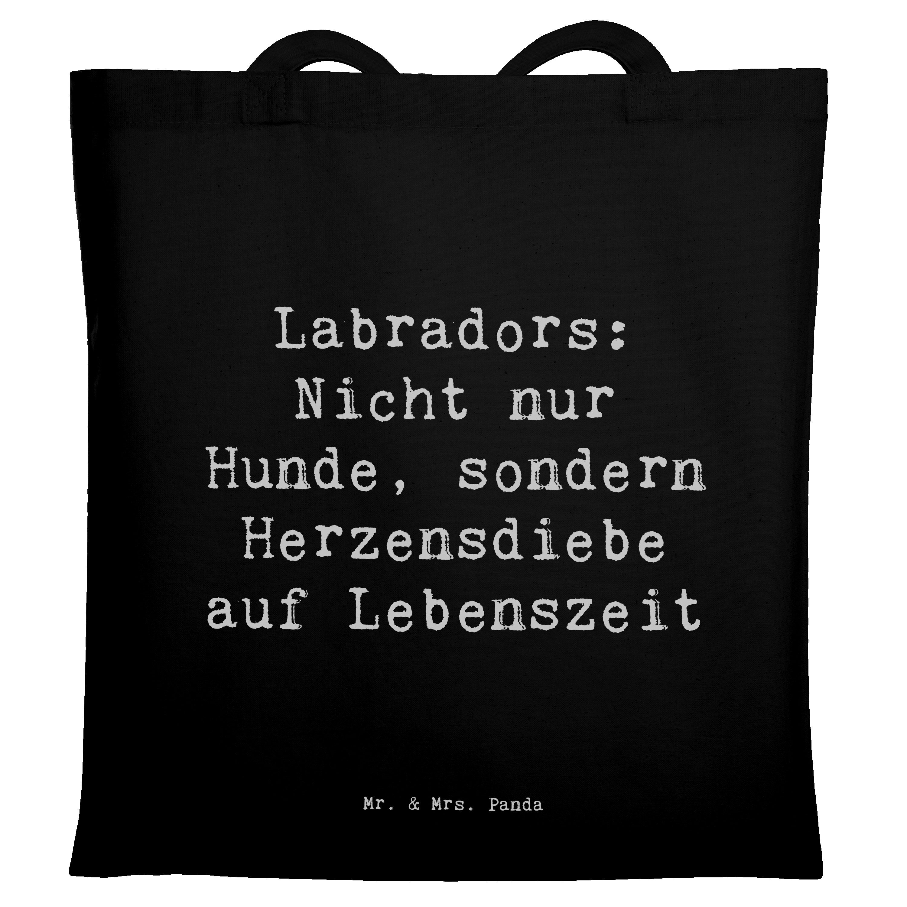 Tragetasche Spruch Labrador Herzensdiebe - Schwarz - Geschenk, Seelenverwandter