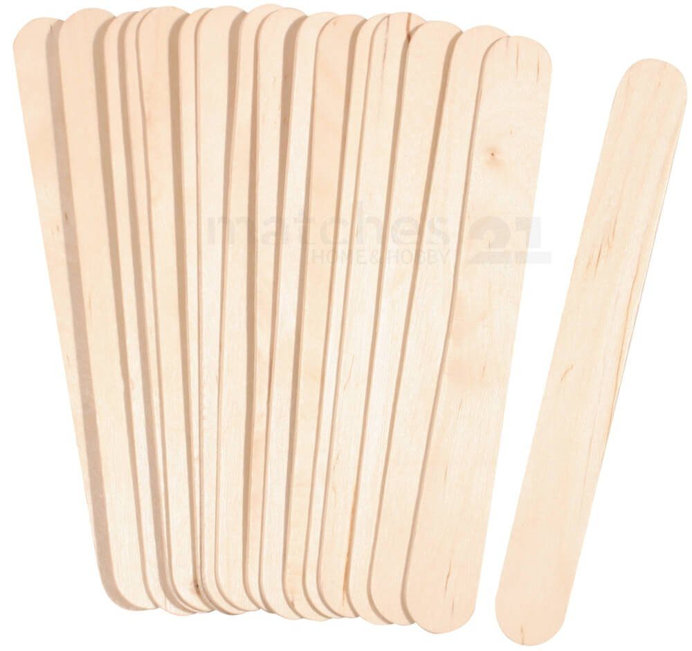matches21 HOME & HOBBY Holzstäbchen Holzspatel 100Stk 150x18mm Holzbaukasten – Bild 4 von 5