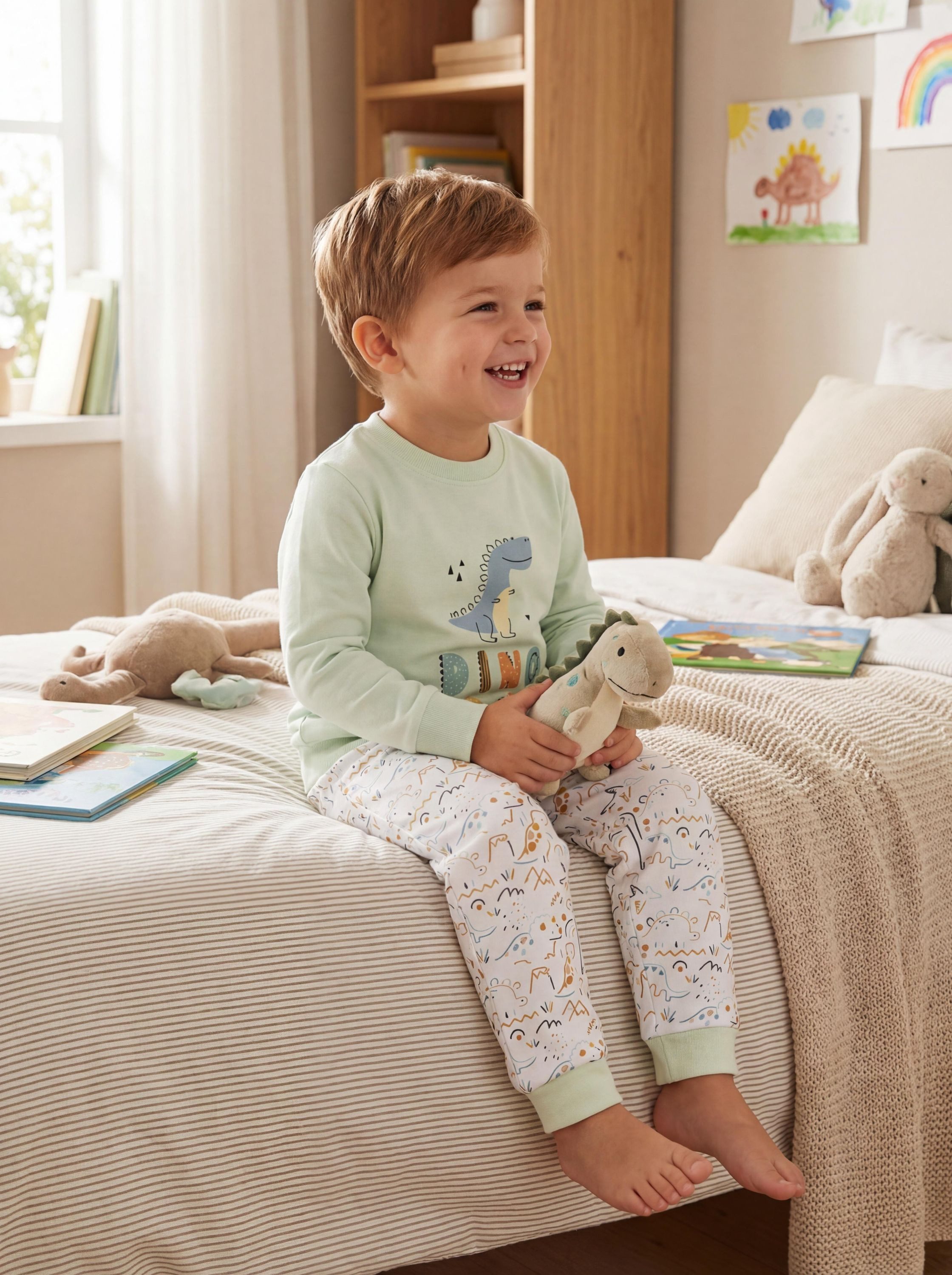 TupTam Schlafanzug Kinder Jungen Pyjama Schlafanzug Set Langarm Nachtwäsche 2-teilig – Bild 3 von 5