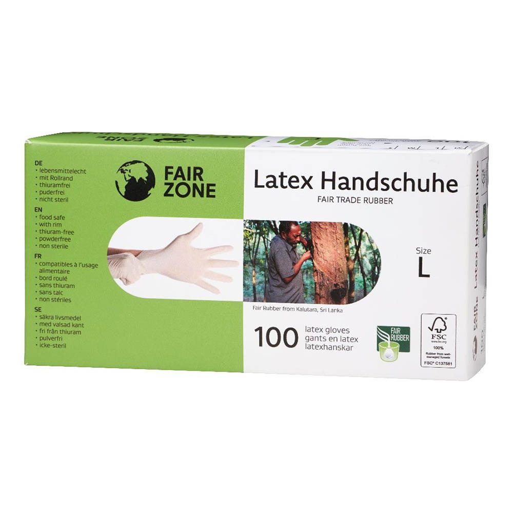 Einweghandschuhe Latex Einweghandschuhe - Größe L 100 Stück