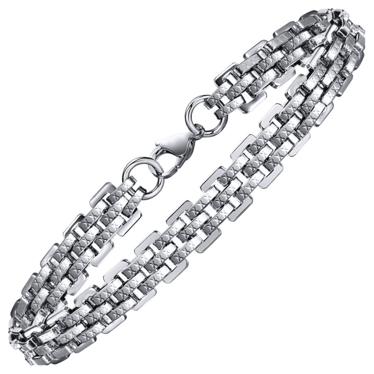 KARMA Edelstahlarmband Herrenarmband silber Edelstahl Armband günstig online kaufen