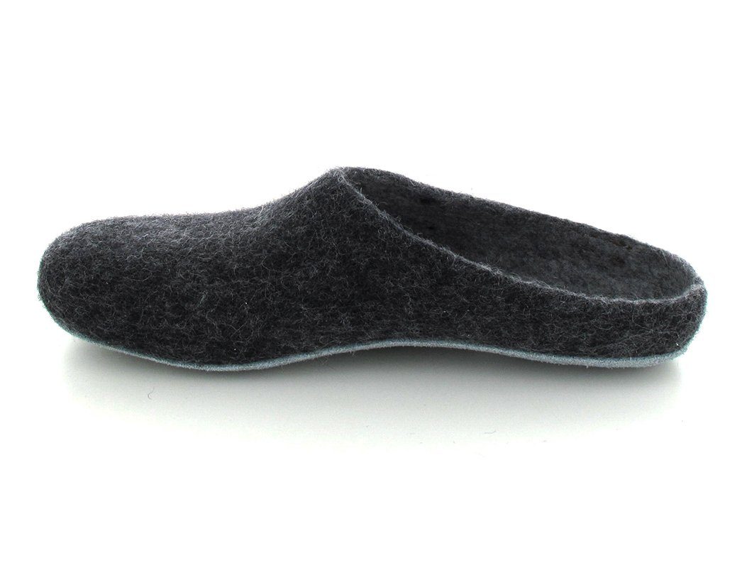 Magicfelt Filzpantoffel mit Ledersohle Hausschuh reine Wolle