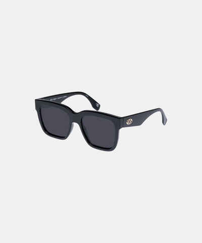 LE SPECS Sonnenbrille Damen - Trade Off in Schwarz rechteckig mit UV-Schutz