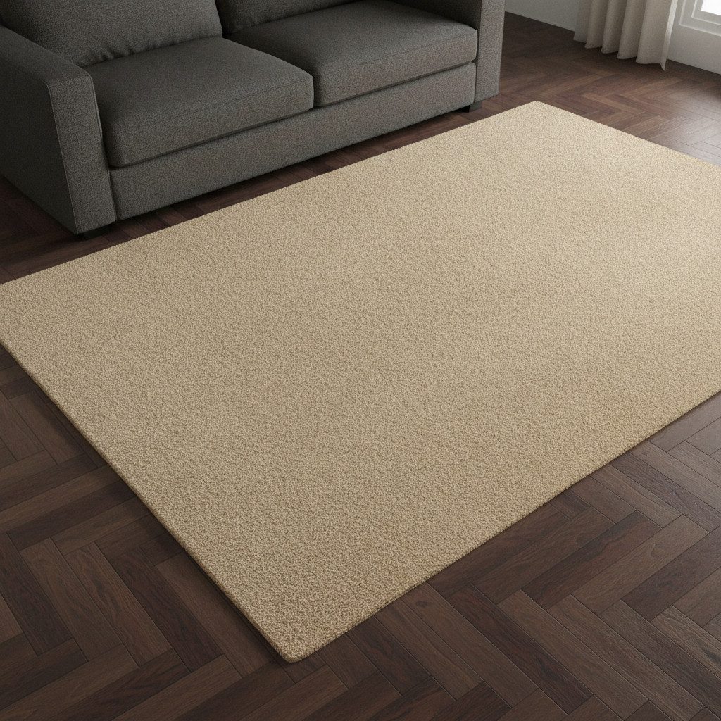 TaCa Home Wollteppich Handgewebter Gabbeh Woll-Teppich aus reiner Schurwolle, rechteckig, Höhe: 18 mm, Wohnzimmer Schlafzimmer Esszimmer, creme - 160 x 230 cm