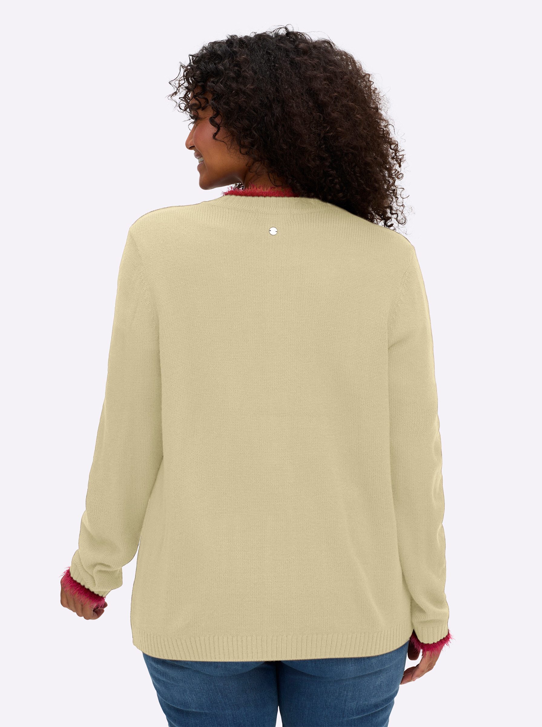 Sheego Strickjacke Strickjacke Langarm Jersey günstig online kaufen