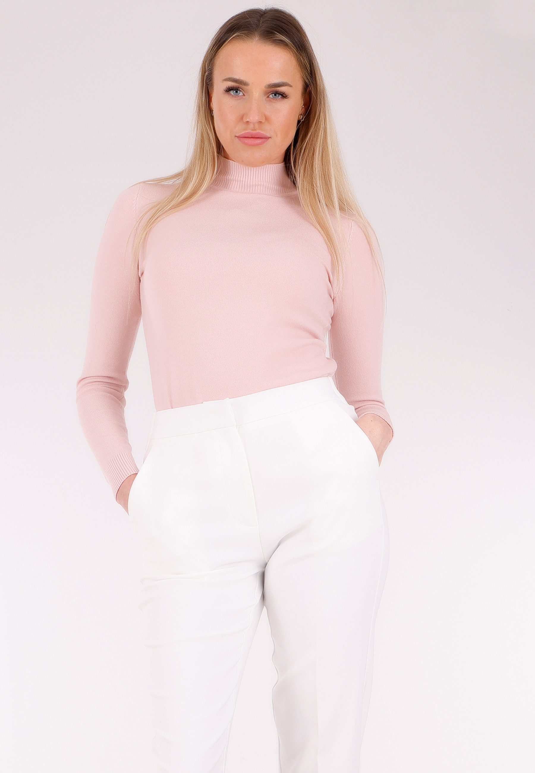 YC Fashion & Style Stehkragenpullover Feinstrickpullover günstig online kaufen