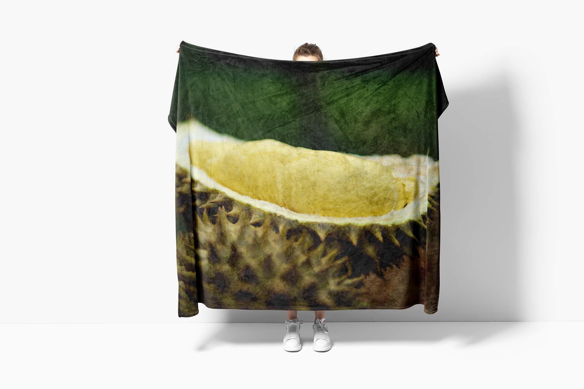 Fotomotiv Frucht Handtuch Exotische Kuscheldecke Saunatuch Baumwolle-Polyester-Mix Art Sinus M, Strandhandtuch mit Handtuch (1-St), Handtücher