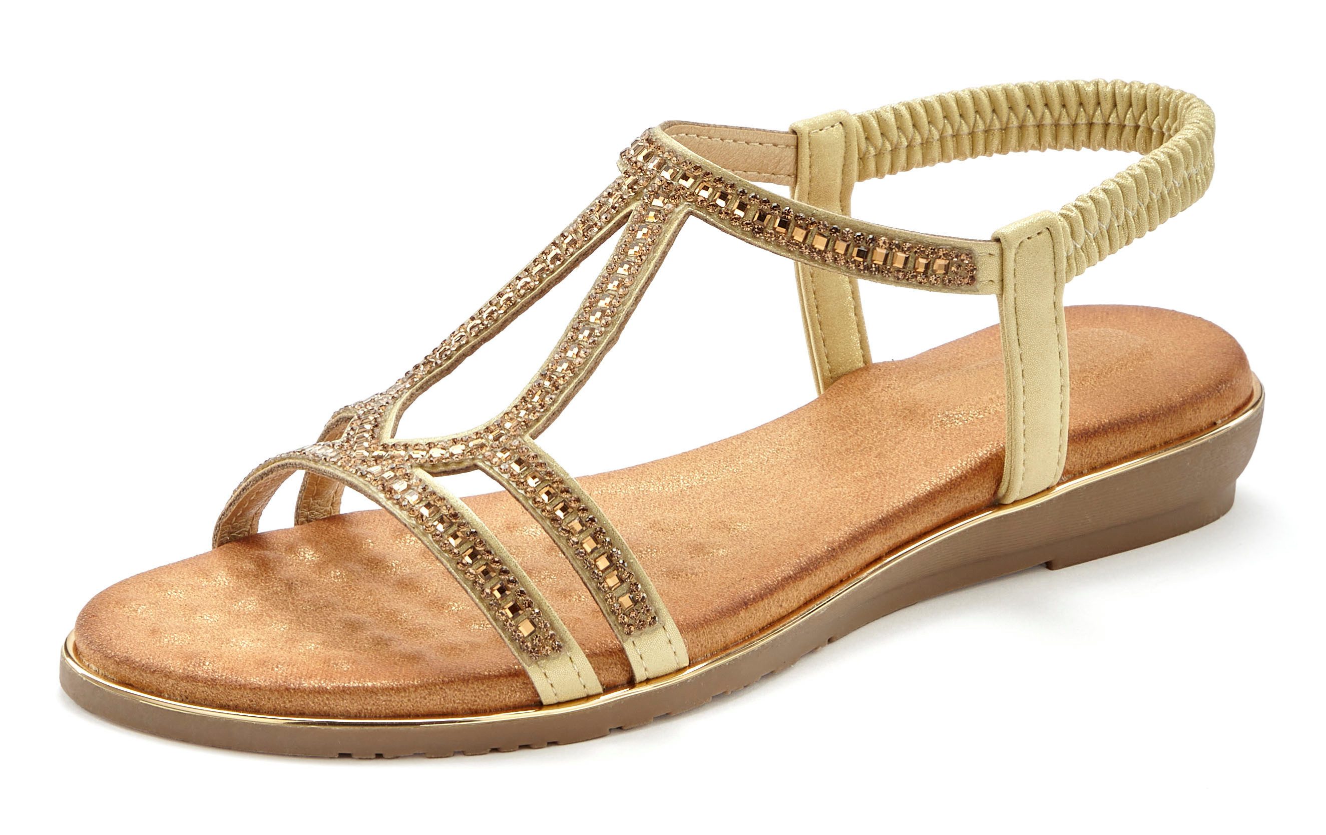 Vivance Sandalette, Sommerschuh, Sandale mit Glitzer günstig online kaufen