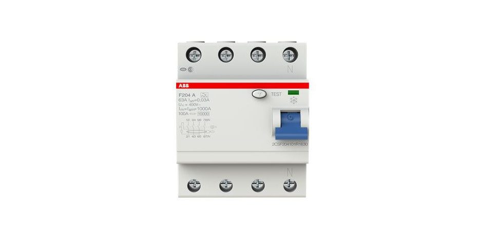 ABB ABB FI-Schutzschalter Pro M compact F204 A-63 63 Steckdosenleiste