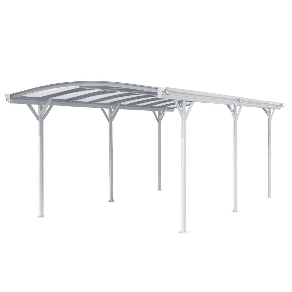 HOME DELUXE Einzelcarport Carport FALO, BxT: 300x505 cm, 240 cm Einfahrtshöhe, (inkl. Regenrinnen & Doppelstegplatten), Maße: 505 x 300 x …