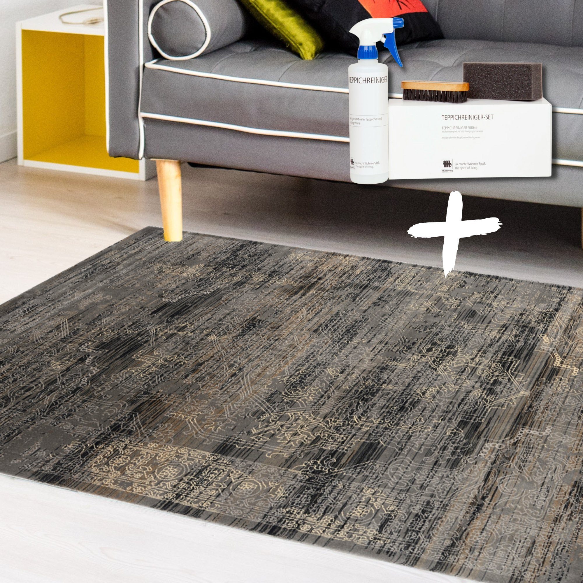 Teppich WAVE KONTURA, Musterring, rechteckig, Höhe: 10 mm, ideal für Wohnzimmer, Wintergarten oder Küche