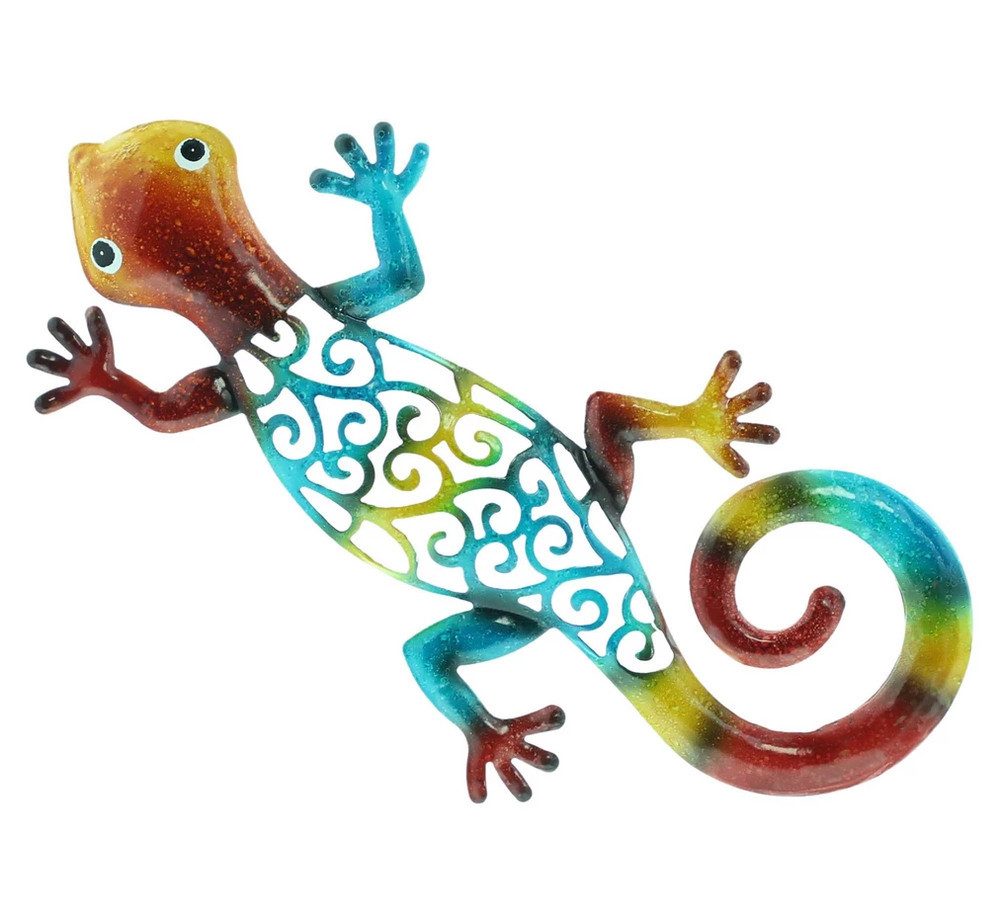 Home-trends24.de Tierfigur Gecko Regenbogenfarbe Metall Figur günstig online kaufen