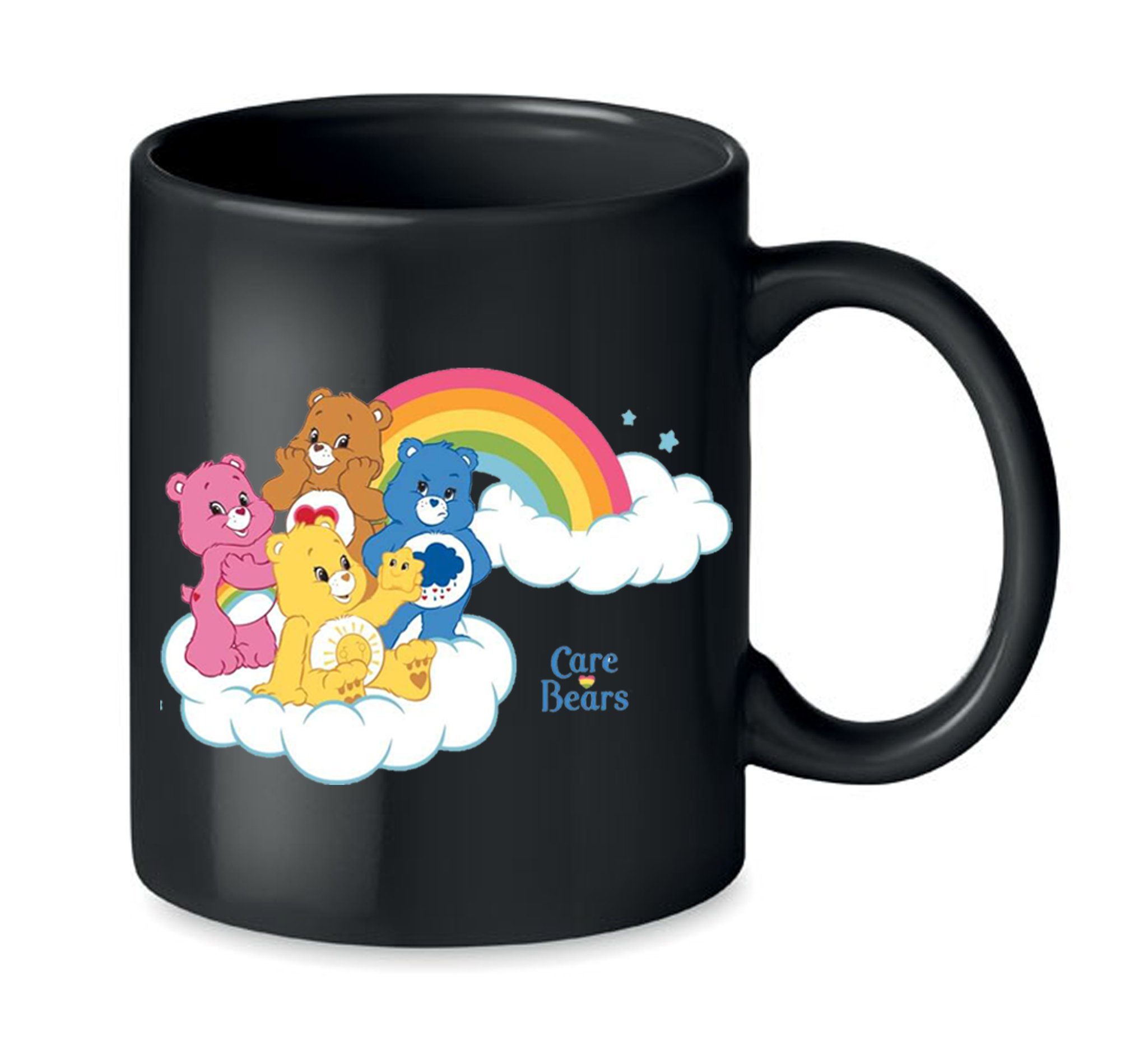 Blondie & Brownie Tasse Glücksbärchis Care Bears Hab-Dich-lieb Bärchis in Schwarz und Weiß, Keramik