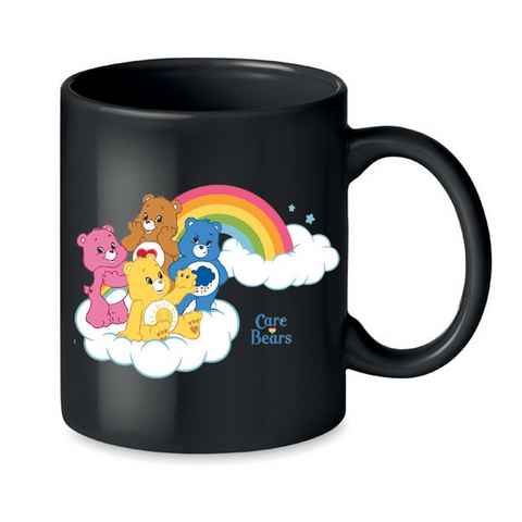 Blondie & Brownie Tasse Glücksbärchis Care Bears Hab-Dich-lieb Bärchis in Schwarz und Weiß, Keramik