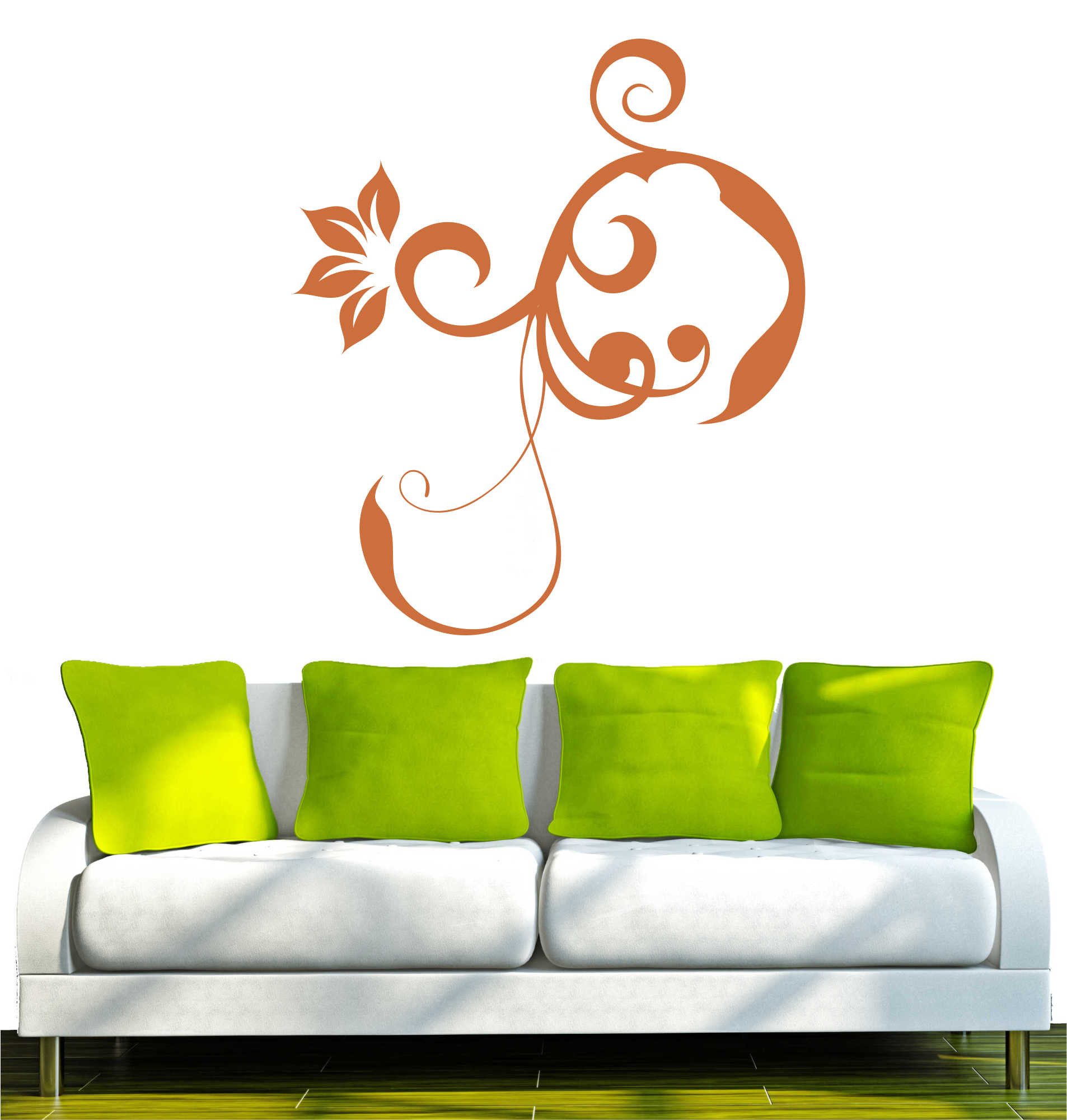INDIGOS UG Wandtattoo Wandtattoo - Wandaufkleber - w313 Blume Ranke Baum Pflanze Garten