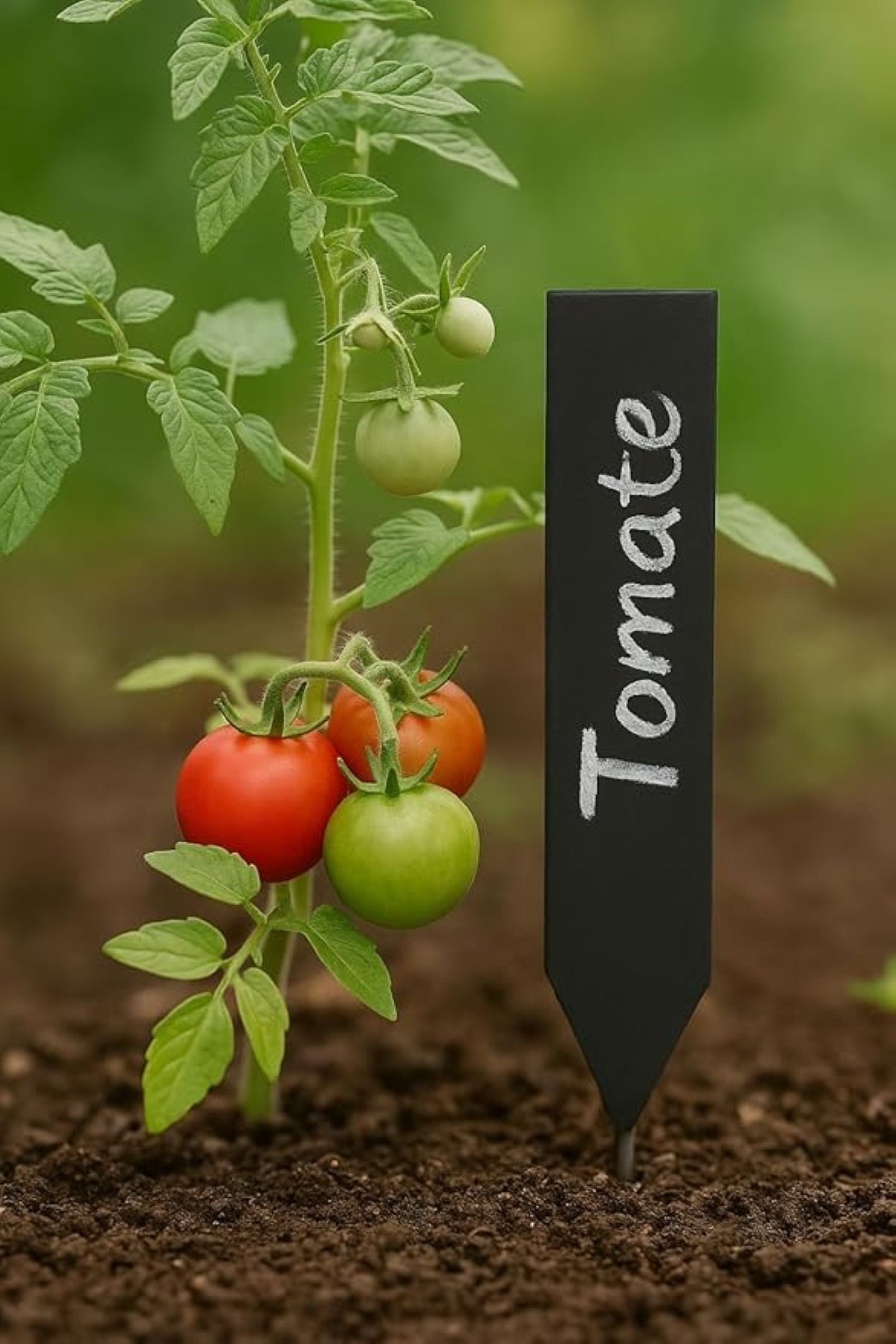 hausleben Kräuterbeet Pflanzenstecker aus Schiefer (18 St., Pflanzenstecker und 1x Kreide zum beschriften)