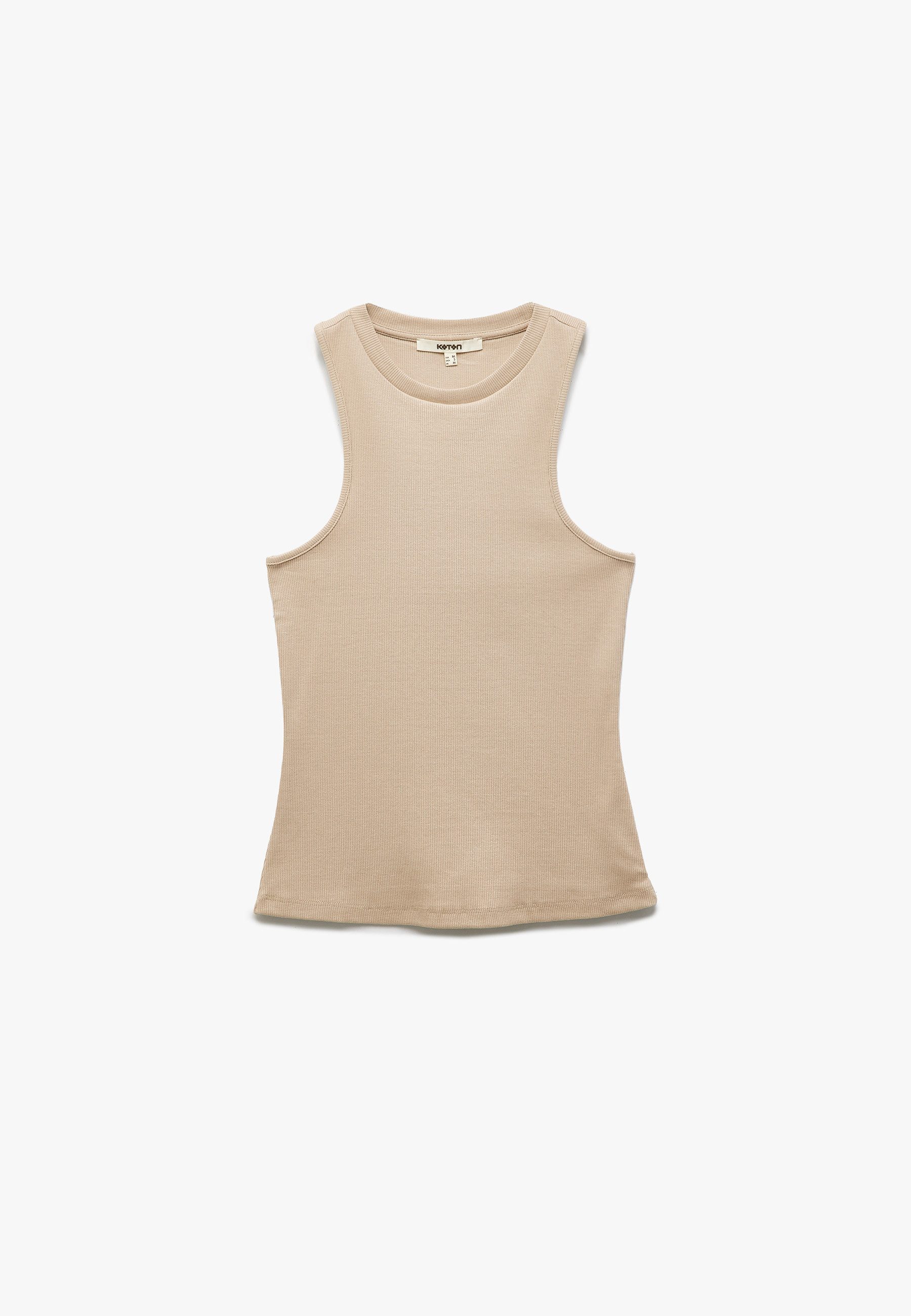 Koton Tanktop Ärmellos Rundhalsausschnitt Tanktop
