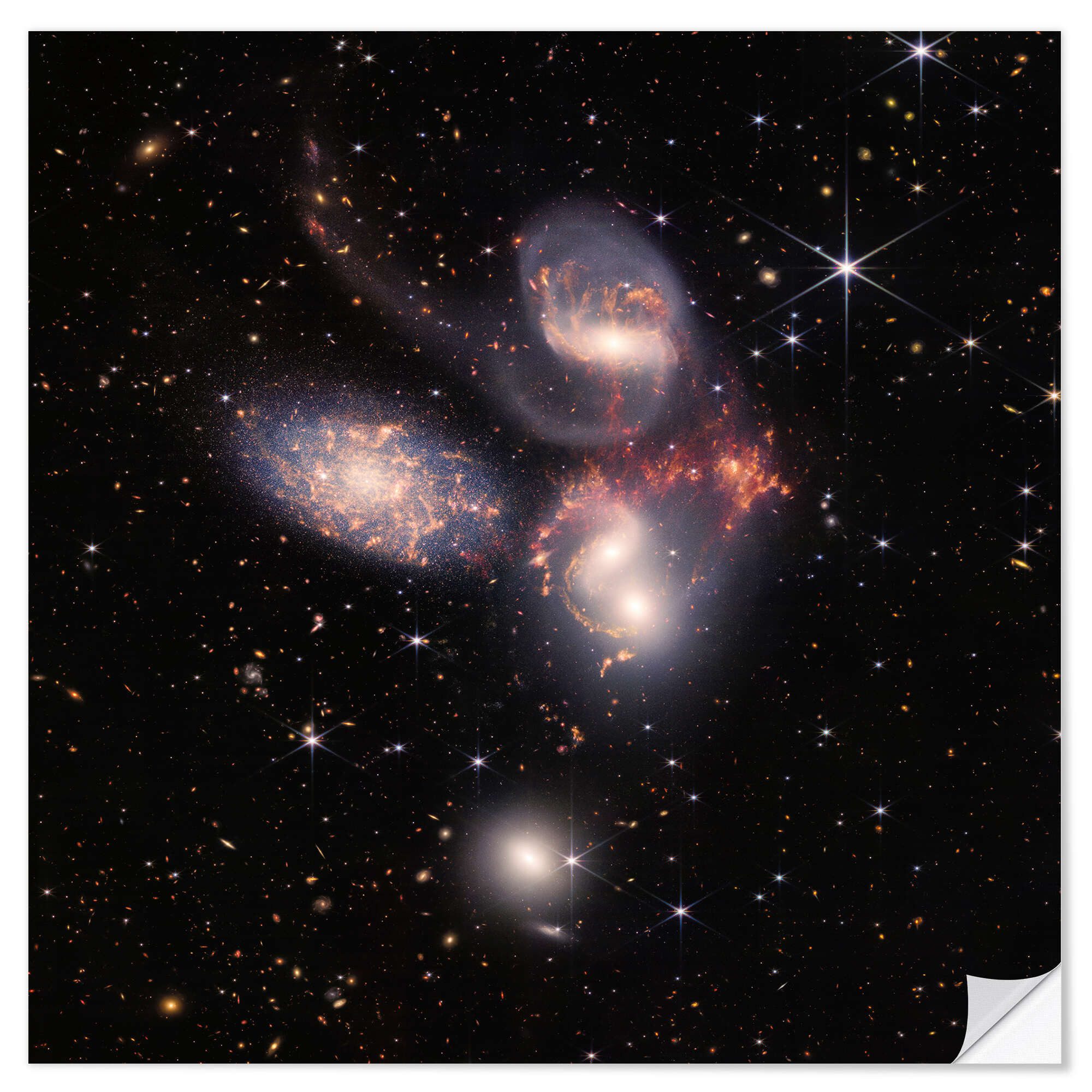 Posterlounge Wandfolie NASA, James Webb - Stephan's Quintet galaxies, Fotografie