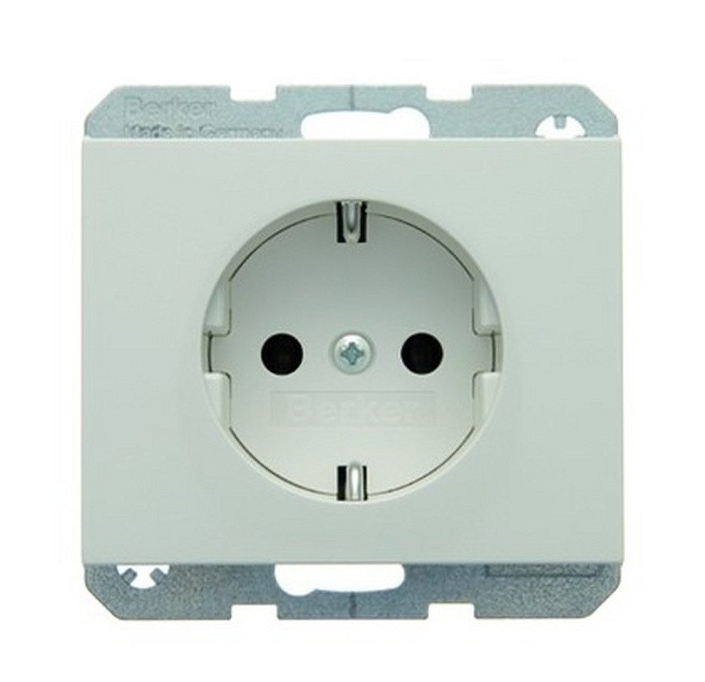 Berker Unterputz-Steckdose, 1fach polarweiß glänzend Unterputz horizontal/vertikal IP20