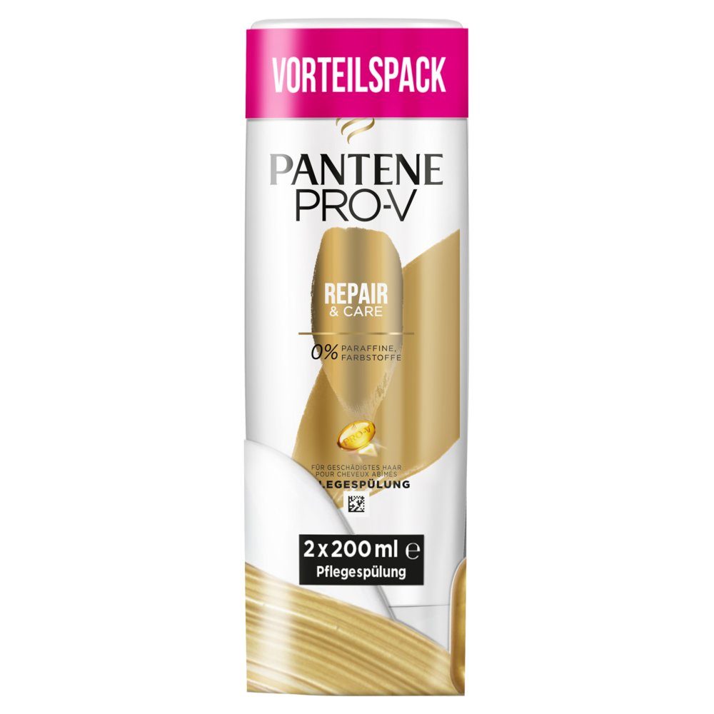 Pantene Haarspülung Pantene Pro-V Repair&Care Pflegespülung Duo, 2x200ml