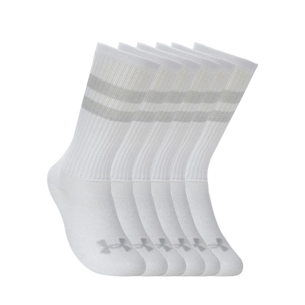 Under Armour® Tennissocken UA Essential 6pk Crew (Packung, 6-Paar) mit Logostickerei, atmungsaktiv, elastische Passform