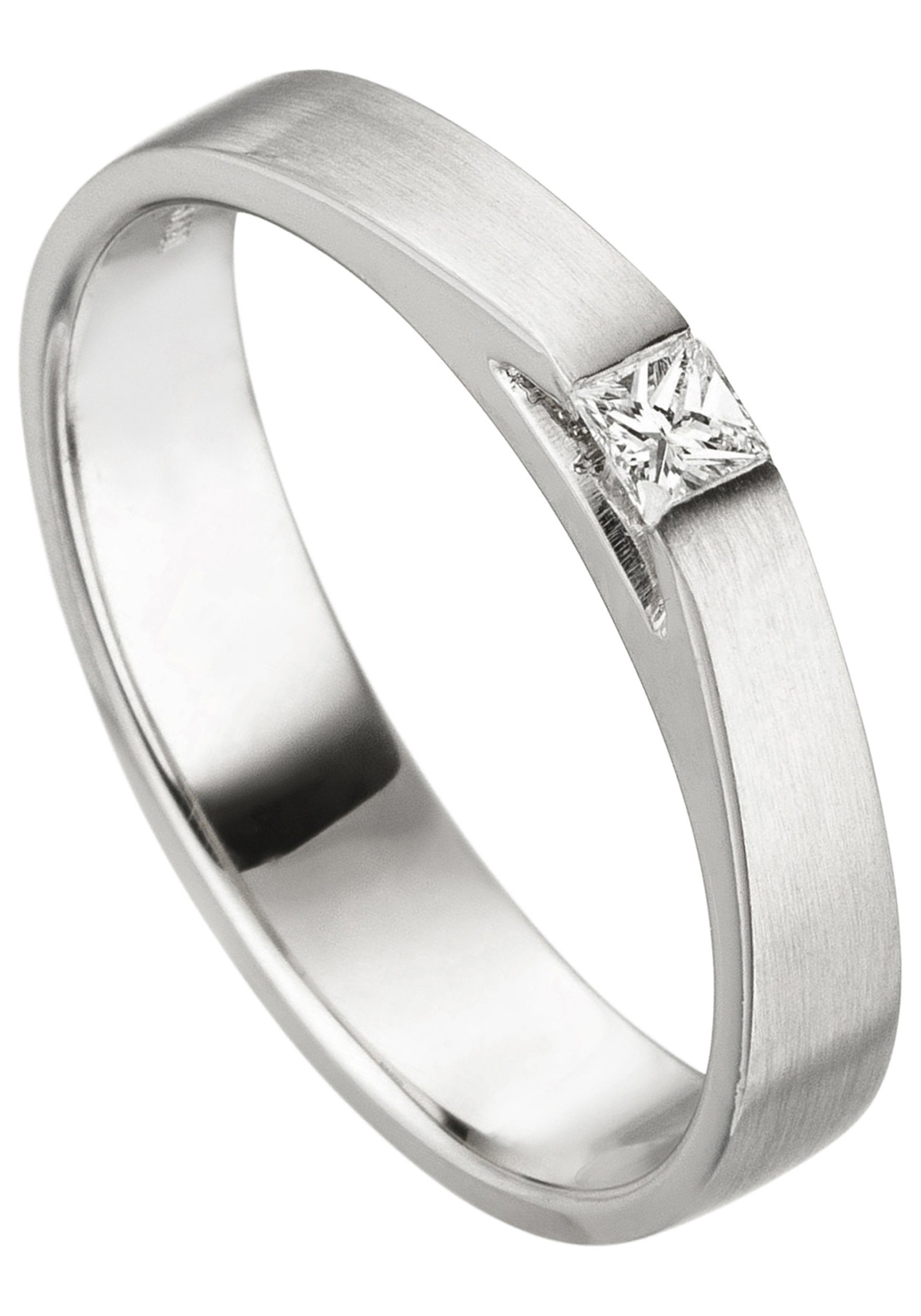 JOBO Fingerring Ring Platinring Princess, 950 Platin mit Diamant