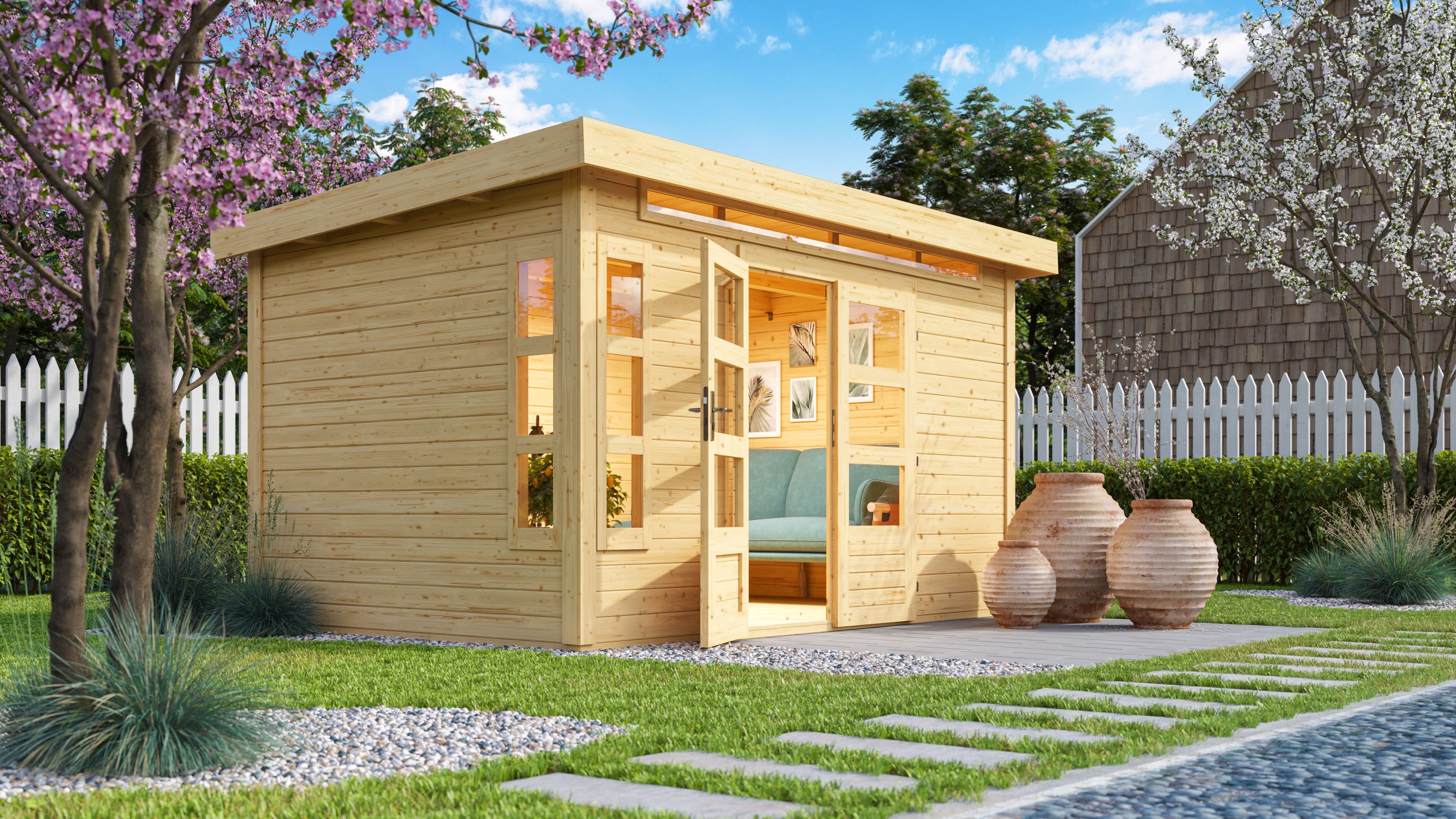 Karibu Gartenhaus Kolimasee 7, BxT: 396x273 cm, naturbelassen