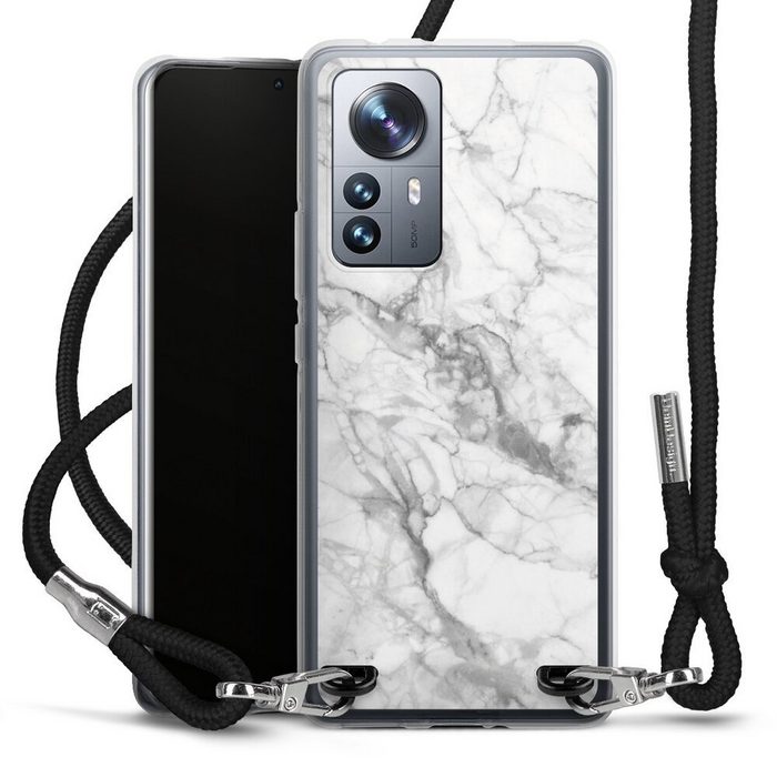 DeinDesign Handyhülle Stein Marmor Muster Marmor Xiaomi 12 Pro 5G Handykette Hülle mit Band Case zum Umhängen