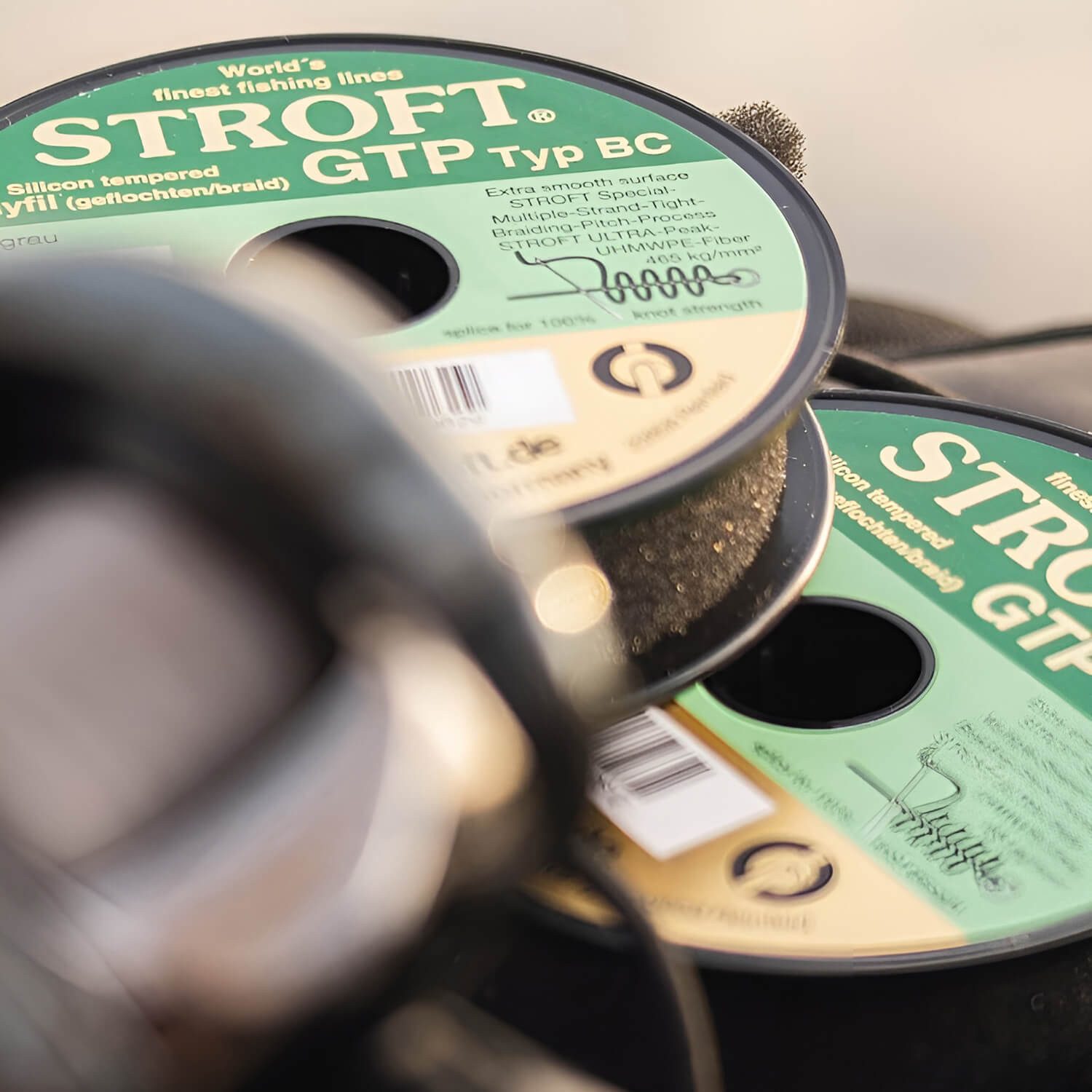 Stroft Angelschnur Stroft GTP Typ BC Baitcaster Schur Geflochten Grau, 100 m Länge, (1-St)