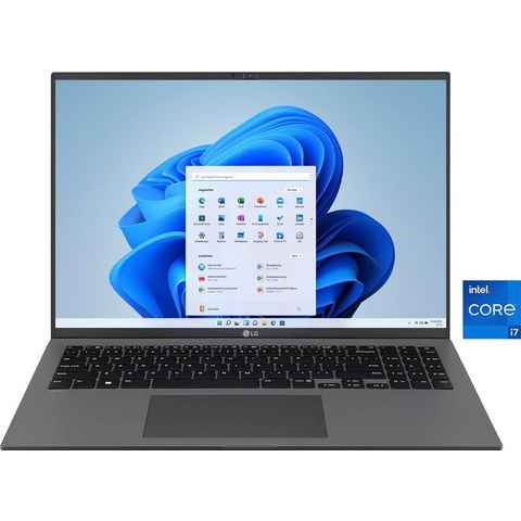 LG Gram 16" Laptop, IPS-Display, 16 GB RAM, Windows 11 Home, Business-Notebook (40,6 cm/16 Zoll, Intel Core i7 1260P, Iris© Xe Graphics, 1000 GB SSD)