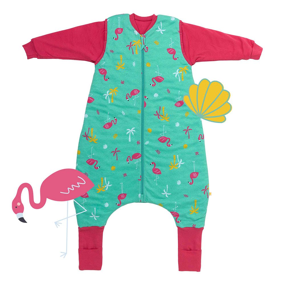 Schlummersack Kinderschlafsack Bio Schlafsack mit Füßen und umklappbaren Bündchen, 2.5 Tog OEKO-TEX
