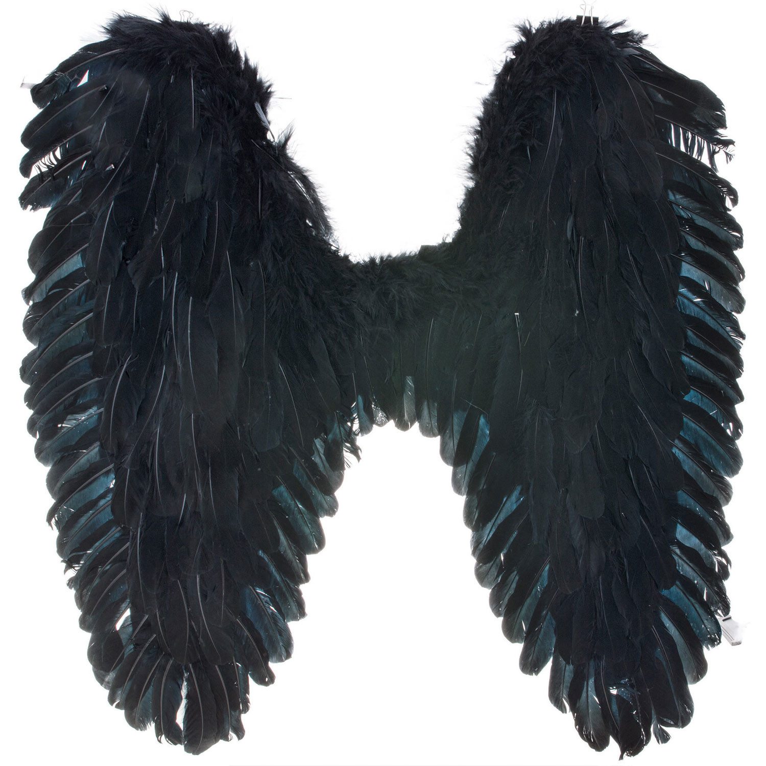 Funny Fashion Kostüm-Flügel Engelsflügel 70 x 65 cm, Schwarz - Federn