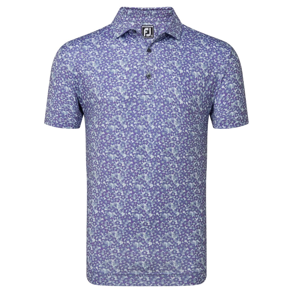 FOOTJOY Poloshirt FootJoy Polo Primel Lisle Grau-Violett-Gemustert Herren M