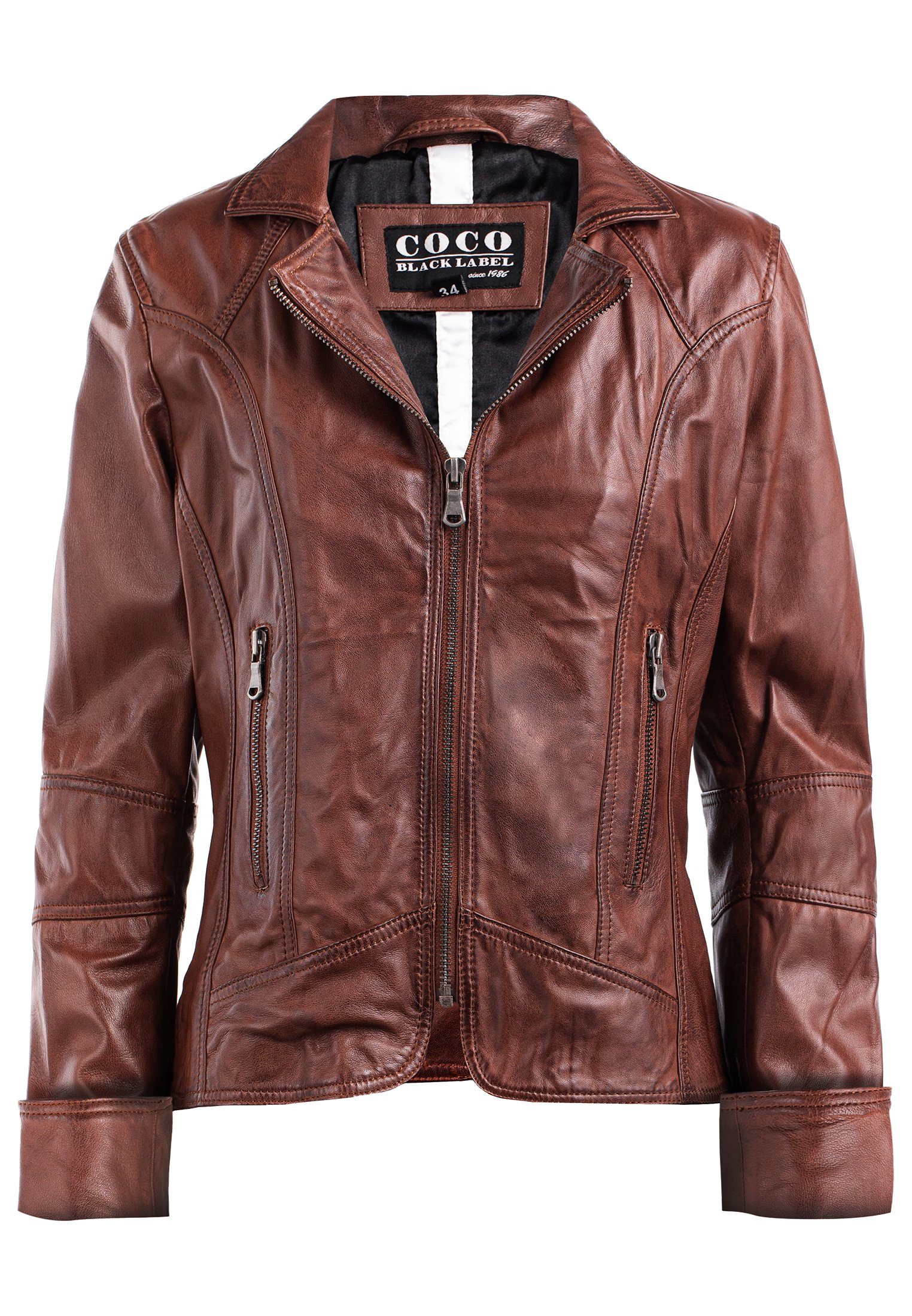 CBL Lederjacke MQ-43547 mit angesagtem Biker-Look günstig online kaufen