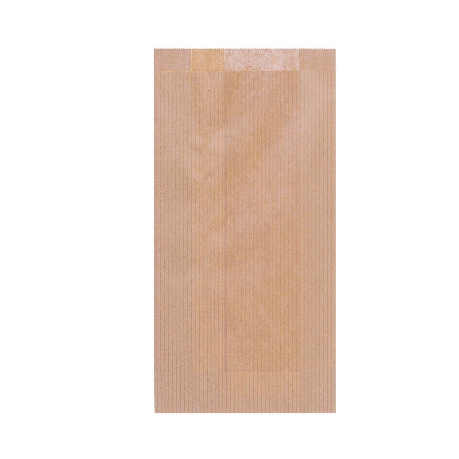 wisefood Einkaufsbeutel Papier Bäckertüte - braun 20 x 7 x 42 cm
