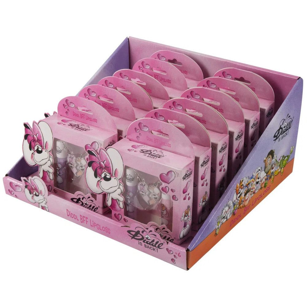 Diddl Spiel Diddl BFF Lipgloss-Set – 2 Lipgloss & 2 Ketten