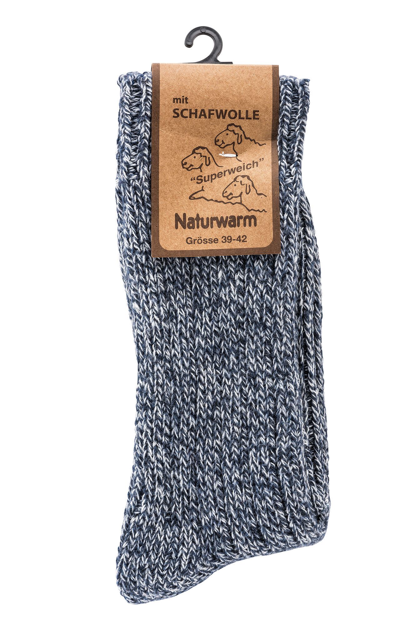 Wowerat Norwegersocken 3 Paar Norwegersocke, farbig, superwarm mit Schafwolle, Damen & Herren – Bild 3 von 5