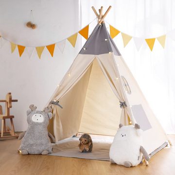 EBUY Spielzelt Tipi Zelt für Kinder,Tippi Kinderzelt für drinnen 100% Baumwolle (1-tlg)