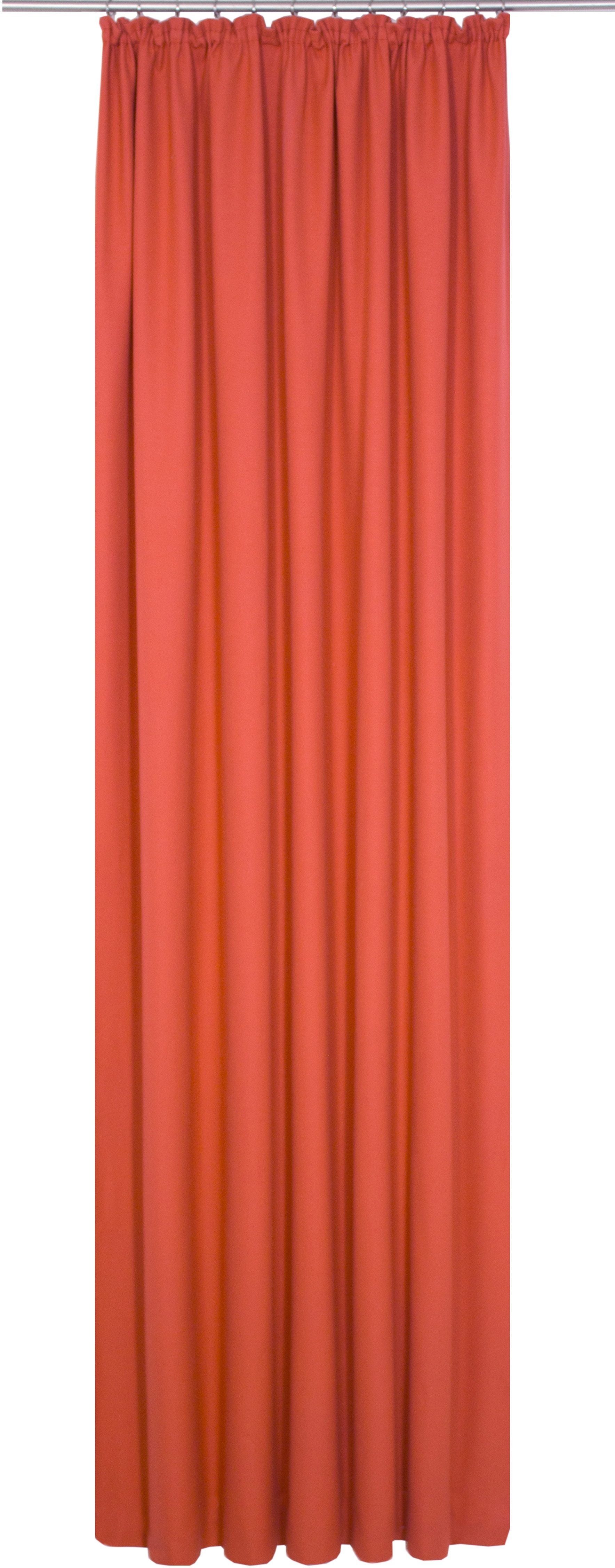Vorhang WirthNatur, Wirth, Kräuselband (1 St), blickdicht, 1-lagig rot