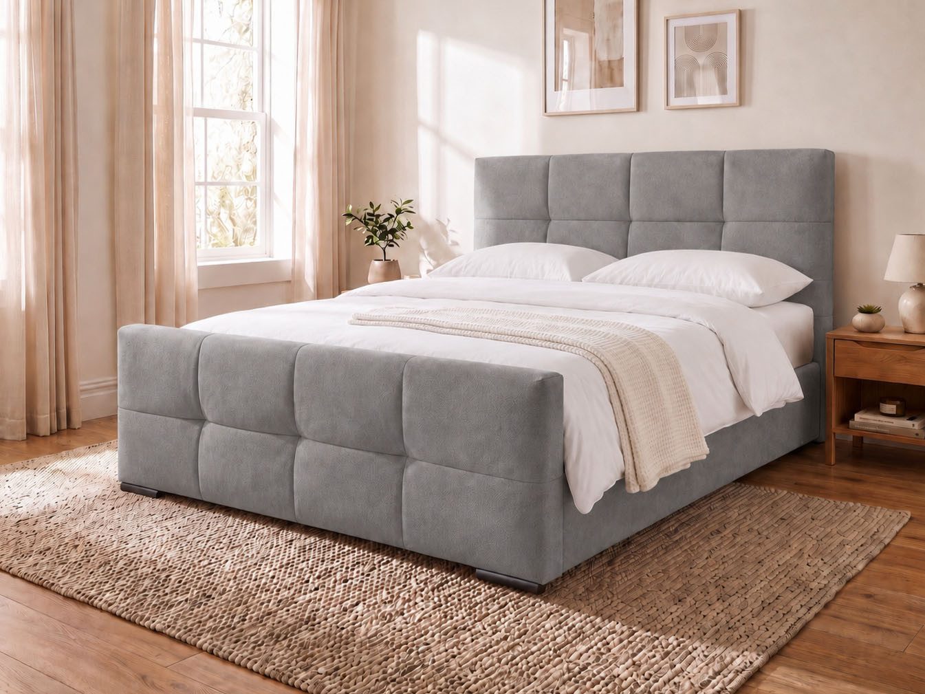 OTTO home Boxbett FIETTE, Polsterbett mit Bettkasten, inkl. Taschenfederkernmatratze H3, inkl. Kaltschaumtopper, Luxus-Mircofaser-Bezug, Liegefläche 180x200 cm – Bild 4 von 5