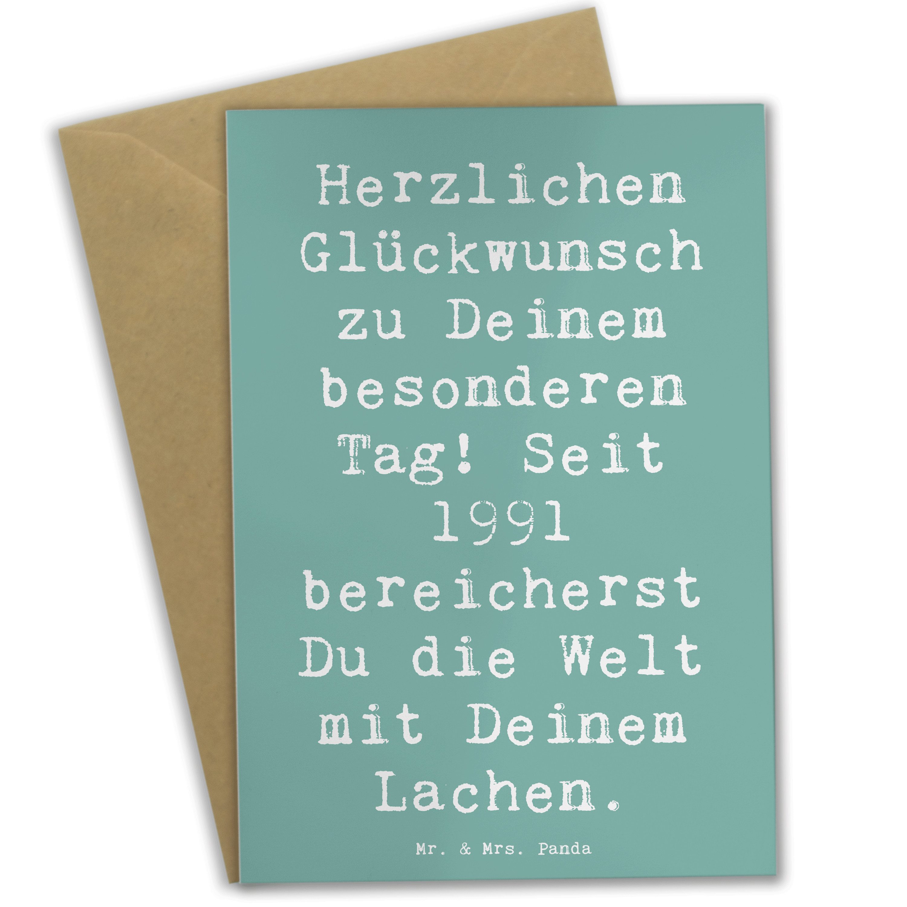 Grußkarte 1991 Geburtstag - Meeresbrise - Geschenk, Deine Geburt, Dein Ehrentag