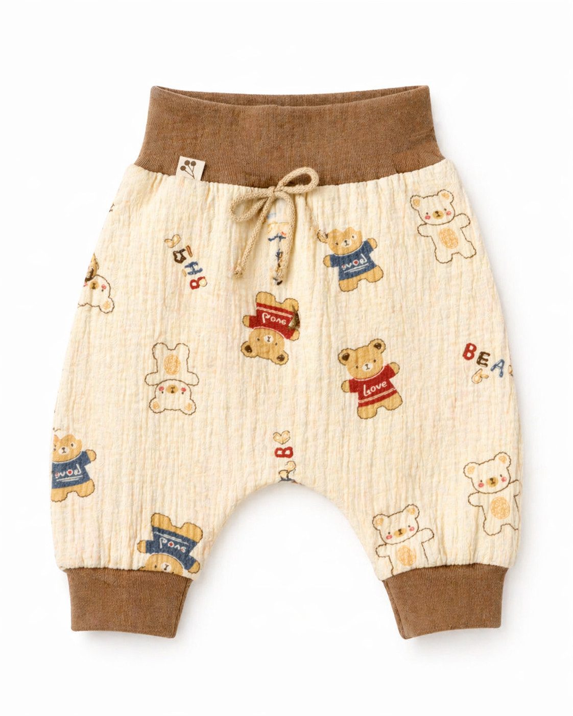 Schlupfhose Baby Hose sommerliche Erstlingsshose aus Musselin, neutral