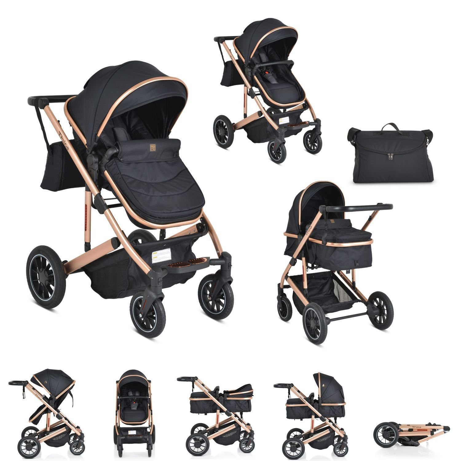 Kombi-Kinderwagen Kombikinderwagen 2 in 1 Thira